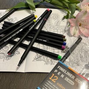Fine Liner .4mm Color Pens Set of 12